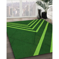 Patterned Deep Emerald Green Rug, pat1243grn