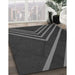 Machine Washable Transitional Charcoal Black Rug in a Family Room, wshpat1243gry