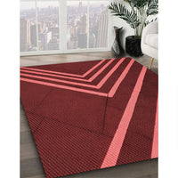 Patterned Red Rug, pat1243rd