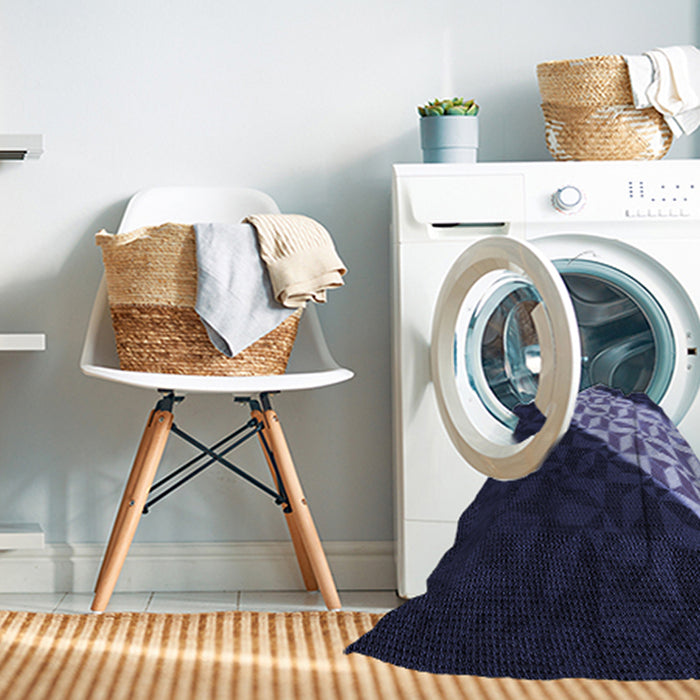 Machine Washable Transitional Periwinkle Purple Rug in a Washing Machine, wshpat1244blu