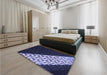 Patterned Periwinkle Purple Rug in a Bedroom, pat1244blu