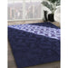 Patterned Periwinkle Purple Rug in Family Room, pat1244blu