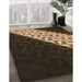 Patterned Copper Brown Rug in Family Room, pat1244brn