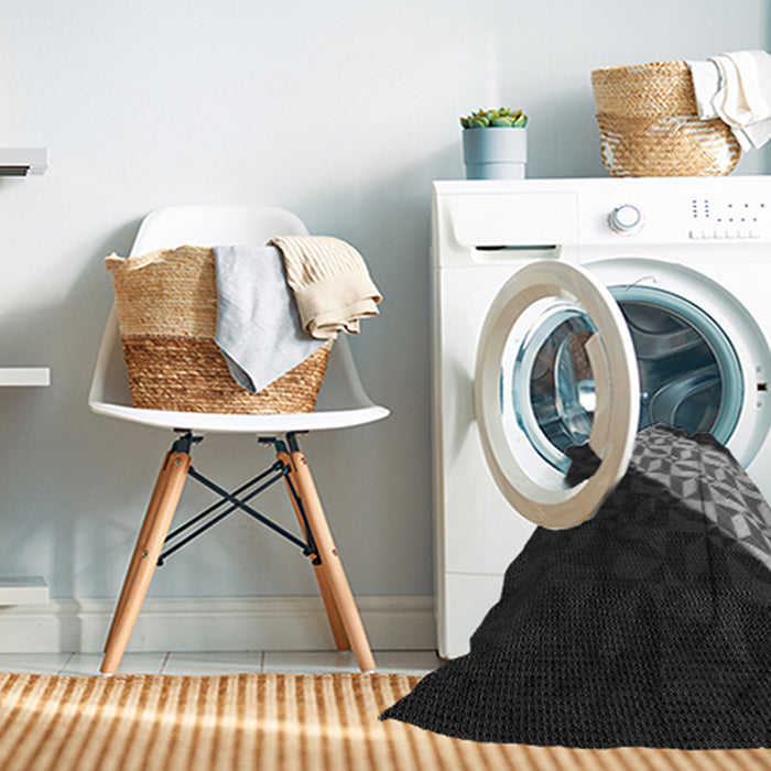 Machine Washable Transitional Gray Rug in a Washing Machine, wshpat1244gry