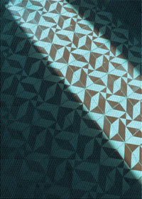 Machine Washable Transitional Deep Teal Green Rug, wshpat1244lblu