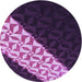 Square Machine Washable Transitional Dark Purple Rug in a Living Room, wshpat1244pur