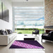 Square Patterned Dark Purple Rug in a Living Room, pat1244pur