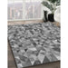 Machine Washable Transitional Ash Gray Rug in a Family Room, wshpat1245gry