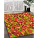 Machine Washable Transitional Orange Gold Rug in a Family Room, wshpat1245yw