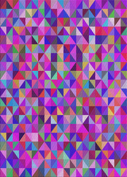 Patterned Dark Violet Purple Modern Rug, pat1245