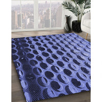 Patterned Sky Blue Rug, pat1246blu