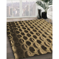 Patterned Caramel Brown Rug, pat1246brn