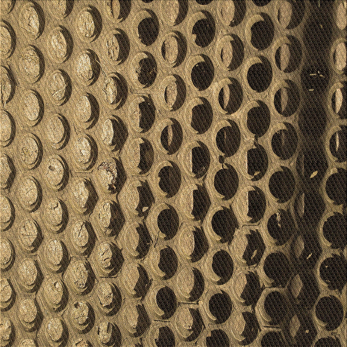 Round Patterned Caramel Brown Rug, pat1246brn