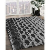 Patterned Gunmetal Gray Rug, pat1246gry