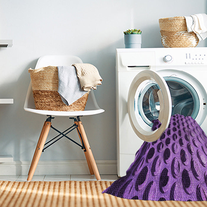 Machine Washable Transitional Purple Rug in a Washing Machine, wshpat1246pur