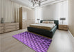 Patterned Purple Rug in a Bedroom, pat1246pur