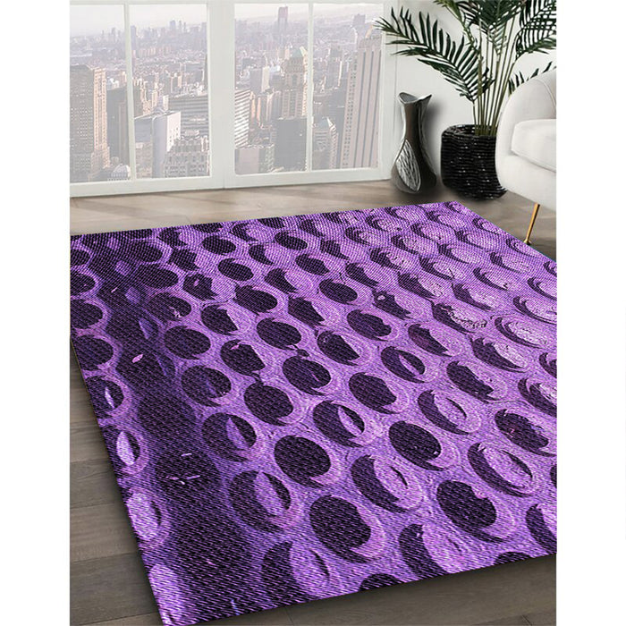 Machine Washable Transitional Purple Rug in a Family Room, wshpat1246pur