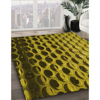 Patterned Orange Gold Rug, pat1246yw