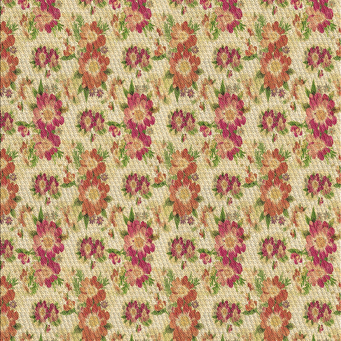 Patterned Red Rug, pat1247brn