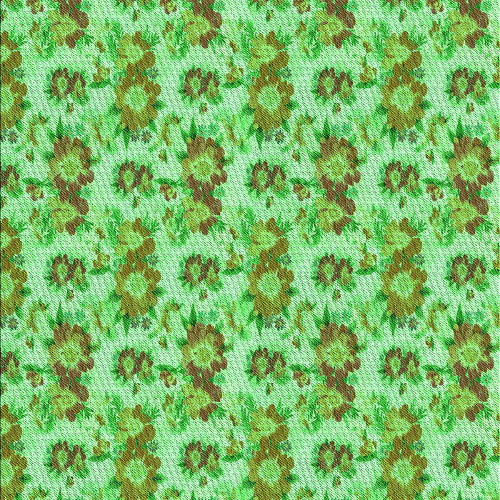 Machine Washable Transitional Dark Lime Green Rug, wshpat1247grn