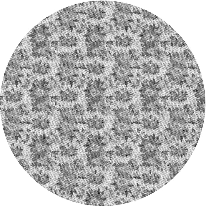 Square Patterned Platinum Gray Rug, pat1247gry