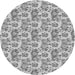 Square Patterned Platinum Gray Rug, pat1247gry