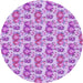 Square Patterned Crimson Purple Rug, pat1247pur