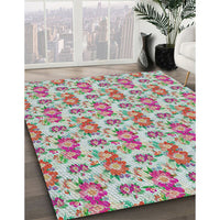 Patterned Raspberry Purple Novelty Rug, pat1247