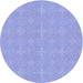 Square Patterned Light Slate Blue Rug, pat1248blu