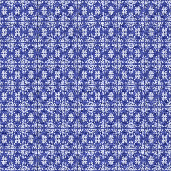 Round Patterned Jeans Blue Rug, pat1249blu