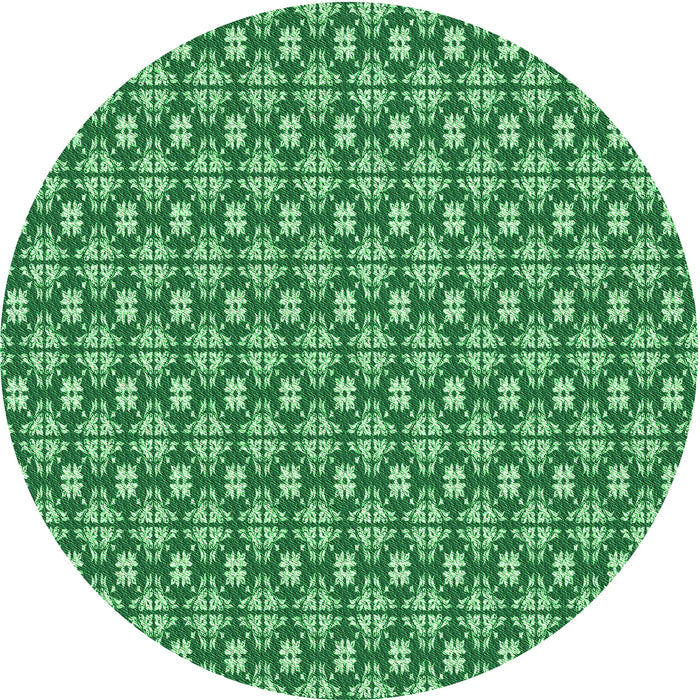 Square Machine Washable Transitional Green Rug in a Living Room, wshpat1249grn