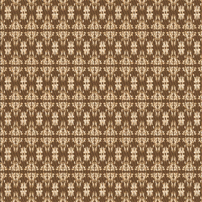 Patterned Saddle Brown Rug, pat1249org