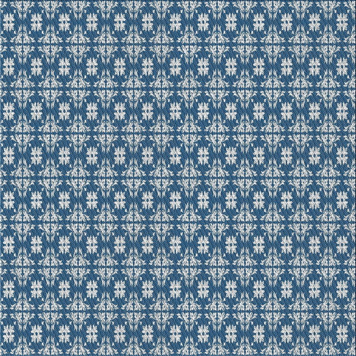 Sideview of Machine Washable Transitional Blue Rug, wshpat1249