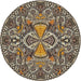 Sideview of Patterned Light French Beige Brown Novelty Rug, pat124