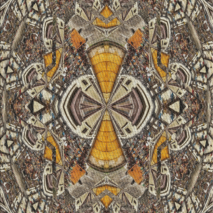 Patterned Light French Beige Brown Novelty Rug, pat124