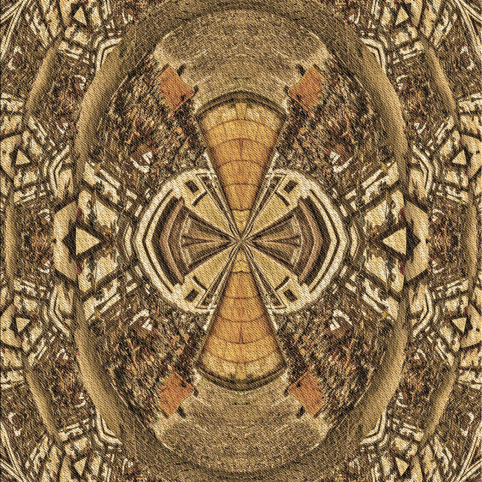 Machine Washable Transitional Golden Gold Rug, wshpat125brn