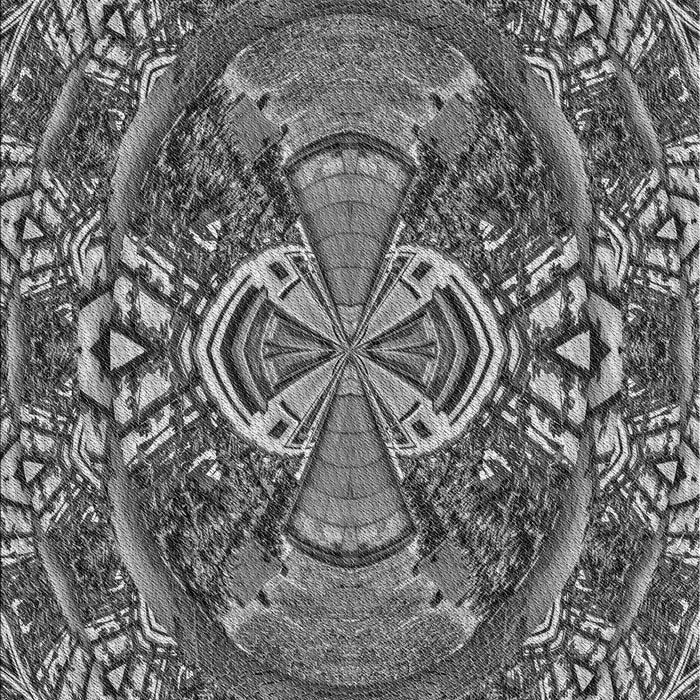 Patterned Black Rug, pat125gry