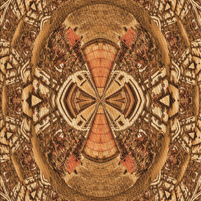 Patterned Orange Rug, pat125org