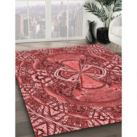 Patterned Red Rug, pat125rd