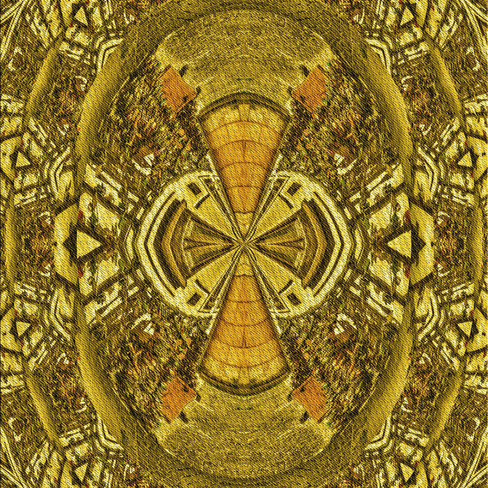 Patterned Yellow Rug, pat125yw