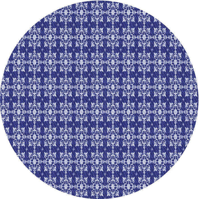 Square Machine Washable Transitional Cobalt Blue Rug in a Living Room, wshpat1250blu