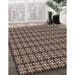 Machine Washable Transitional Camel Brown Rug in a Family Room, wshpat1250brn