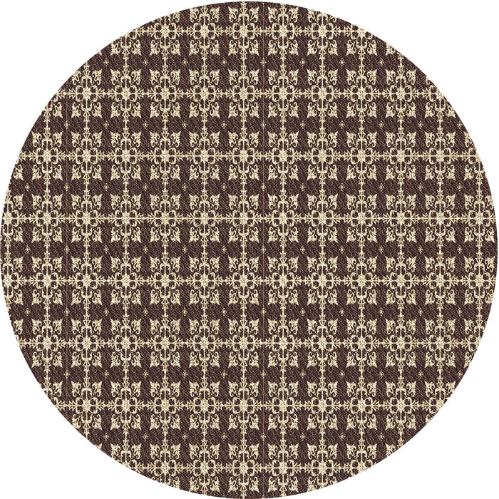 Square Patterned Camel Brown Rug, pat1250brn