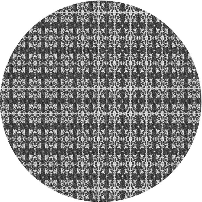 Square Machine Washable Transitional Dark Gray Rug in a Living Room, wshpat1250gry