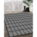 Patterned Dark Gray Rug in Family Room, pat1250gry