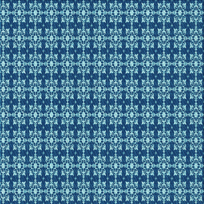 Round Machine Washable Transitional Blueberry Blue Rug, wshpat1250lblu