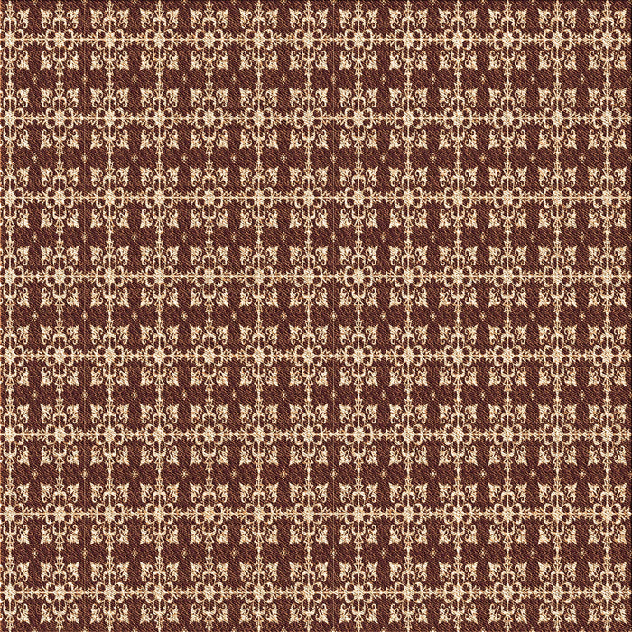 Round Patterned Brown Sand Brown Rug, pat1250org