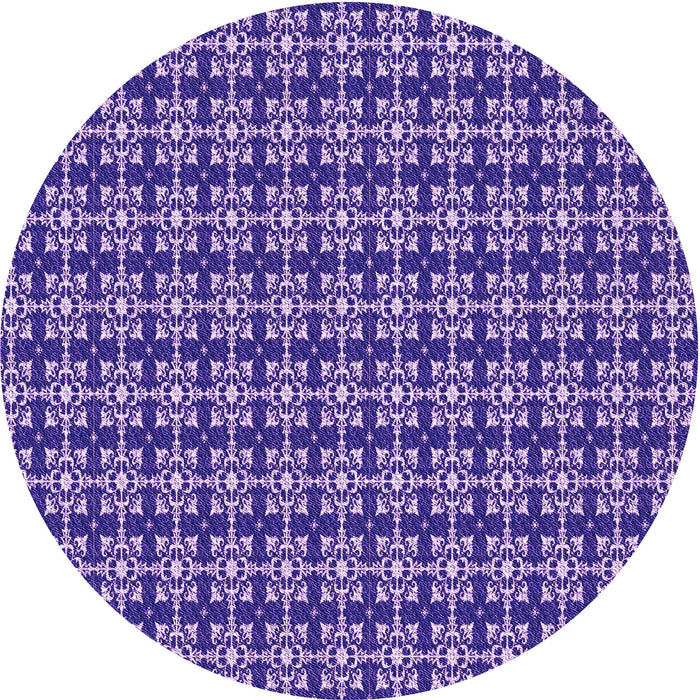 Square Machine Washable Transitional Bright Lilac Purple Rug in a Living Room, wshpat1250pur