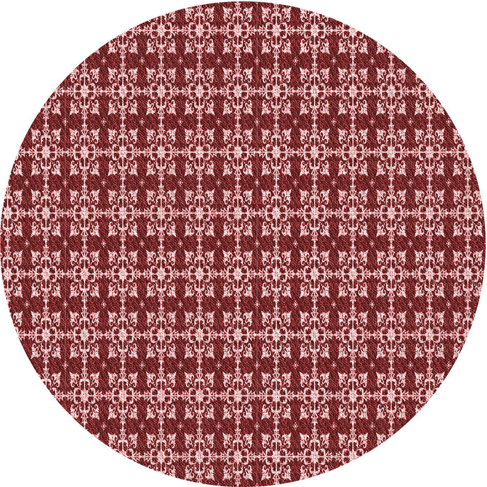 Square Machine Washable Transitional Light Coral Pink Rug in a Living Room, wshpat1250rd