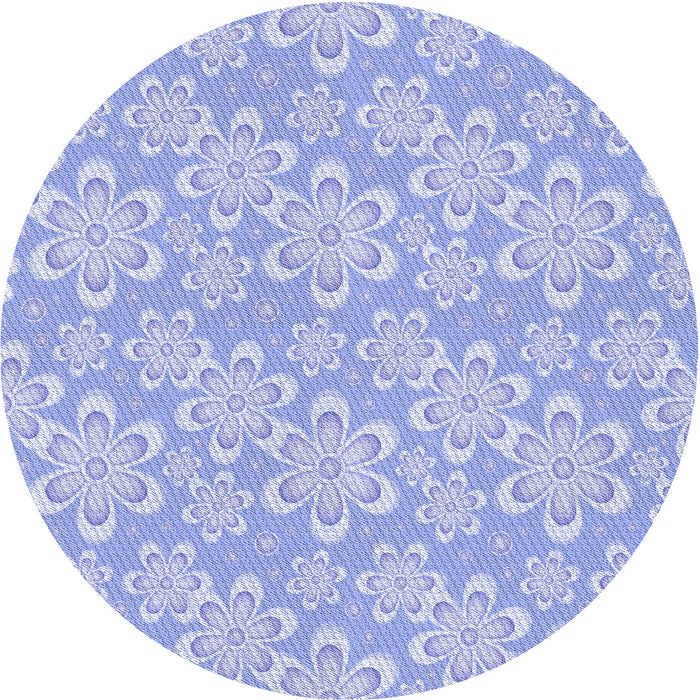 Square Patterned Sky Blue Rug, pat1251blu